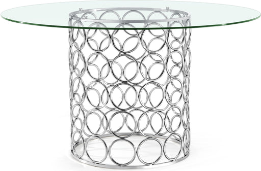 Opal Chrome Dining Table - Bargain Furniture (Detroit, MI)