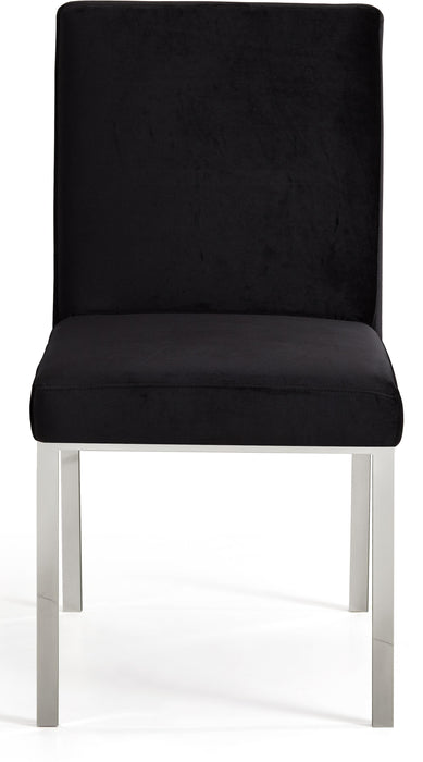Opal Black Velvet Dining Chair - Bargain Furniture (Detroit, MI)