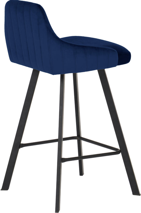 Viviene Navy Velvet Stool - Bargain Furniture (Detroit, MI)