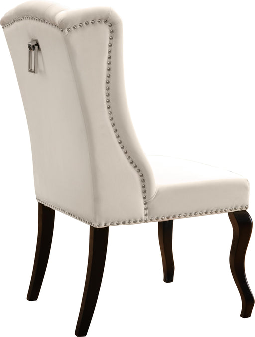Suri Cream Velvet Dining Chair - Bargain Furniture (Detroit, MI)