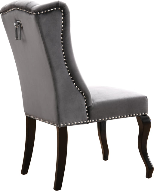 Suri Grey Velvet Dining Chair - Bargain Furniture (Detroit, MI)