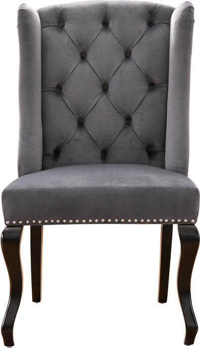 Suri Grey Velvet Dining Chair - Bargain Furniture (Detroit, MI)