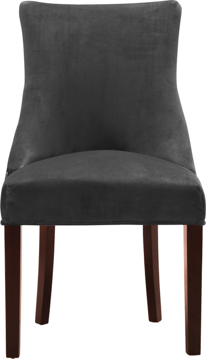 Hannah Grey Velvet Dining Chair - Bargain Furniture (Detroit, MI)