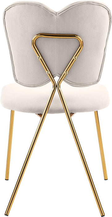 Angel Cream Velvet Dining Chair - Bargain Furniture (Detroit, MI)