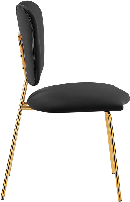 Angel Black Velvet Dining Chair - Bargain Furniture (Detroit, MI)