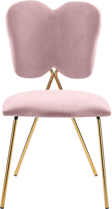 Angel Pink Velvet Dining Chair - Bargain Furniture (Detroit, MI)