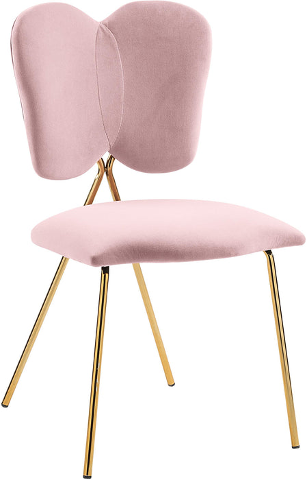 Angel Pink Velvet Dining Chair - Bargain Furniture (Detroit, MI)
