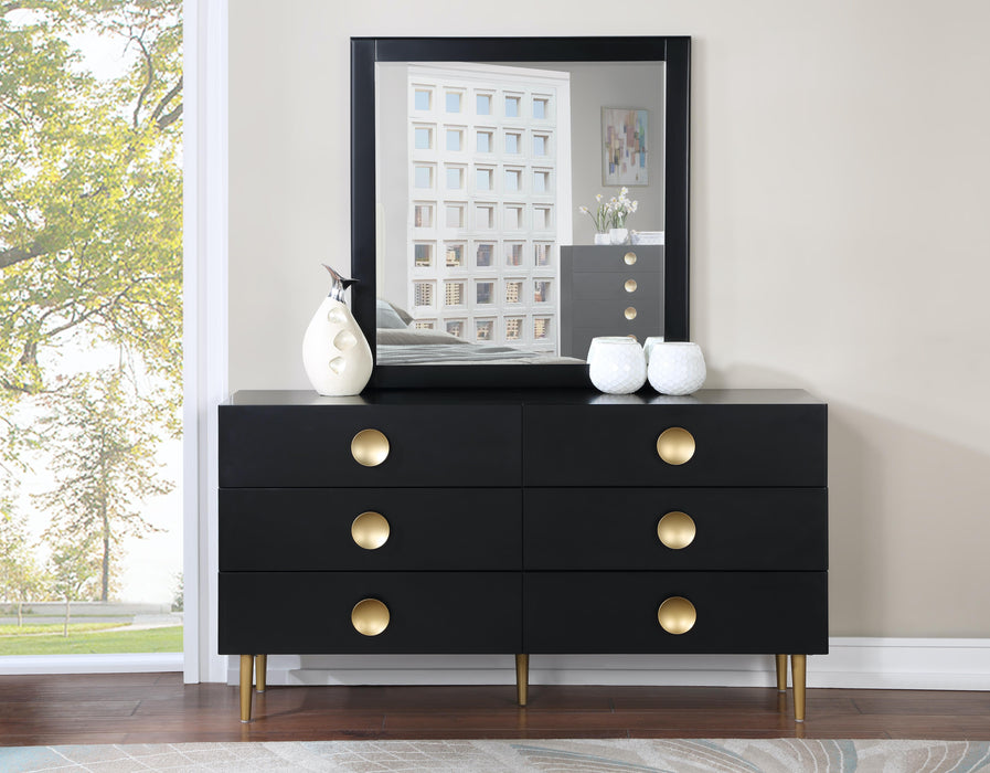 Zayne Black Mirror - Bargain Furniture (Detroit, MI)