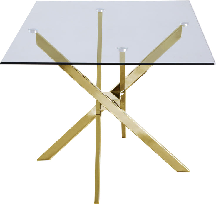 Xander Gold Dining Table - Bargain Furniture (Detroit, MI)