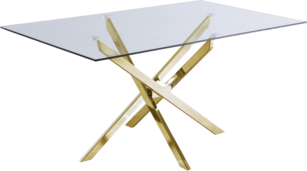 Xander Gold Dining Table - Bargain Furniture (Detroit, MI)