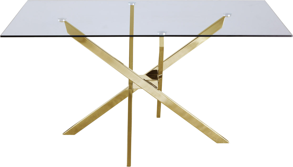 Xander Gold Dining Table - Bargain Furniture (Detroit, MI)