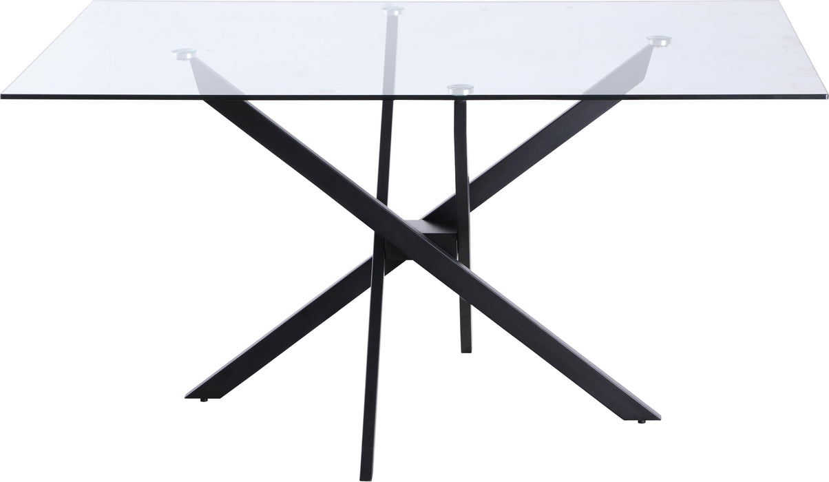 Xander Matte Black Dining Table - Bargain Furniture (Detroit, MI)