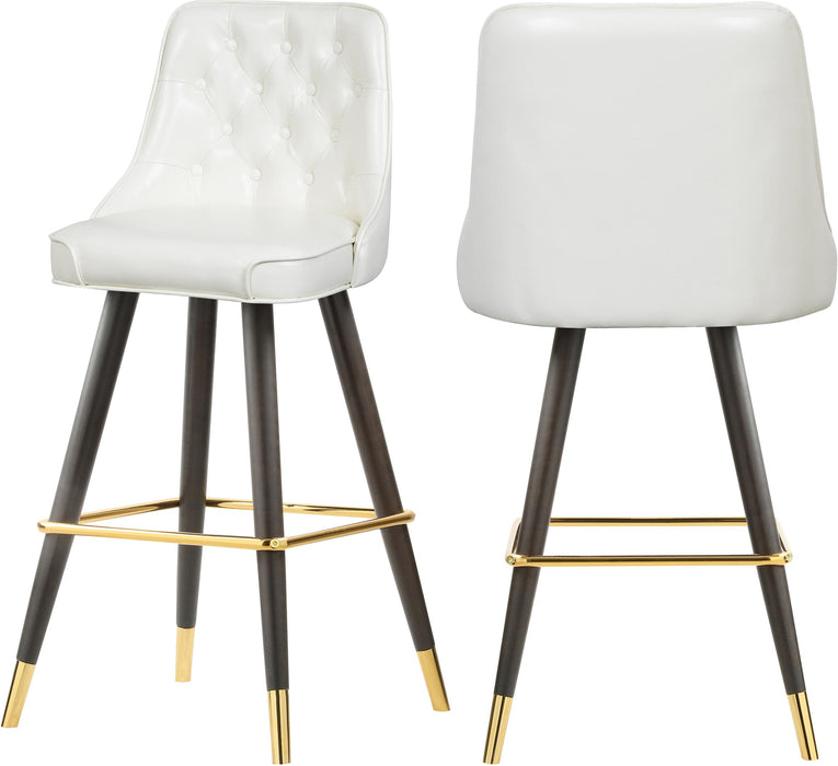 Portnoy White Faux Leather Counter/Bar Stool - Bargain Furniture (Detroit, MI)
