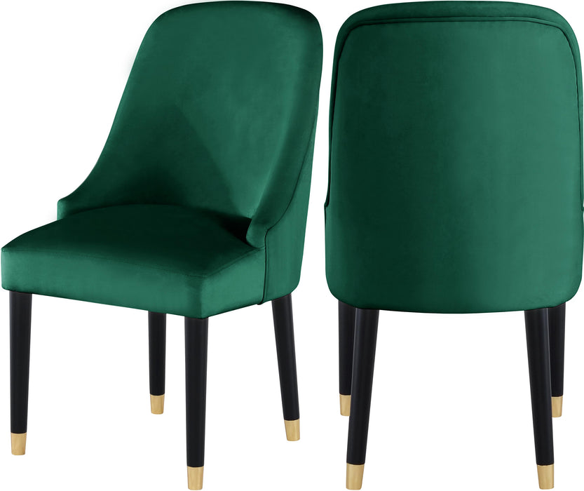 Omni Green Velvet Dining Chair - Bargain Furniture (Detroit, MI)