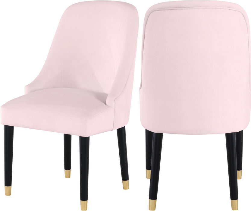 Omni Pink Velvet Dining Chair - Bargain Furniture (Detroit, MI)