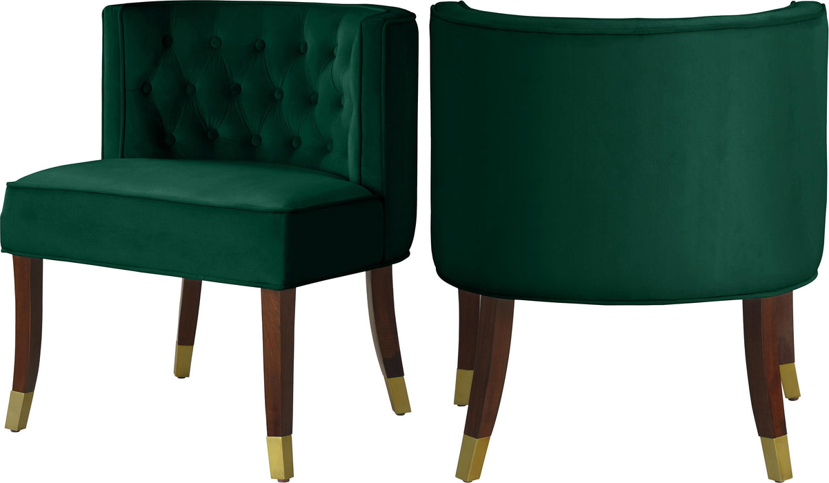 Perry Green Velvet Dining Chair - Bargain Furniture (Detroit, MI)