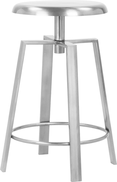 Lang Silver Counter/Bar Stool - Bargain Furniture (Detroit, MI)