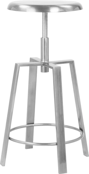 Lang Silver Counter/Bar Stool - Bargain Furniture (Detroit, MI)