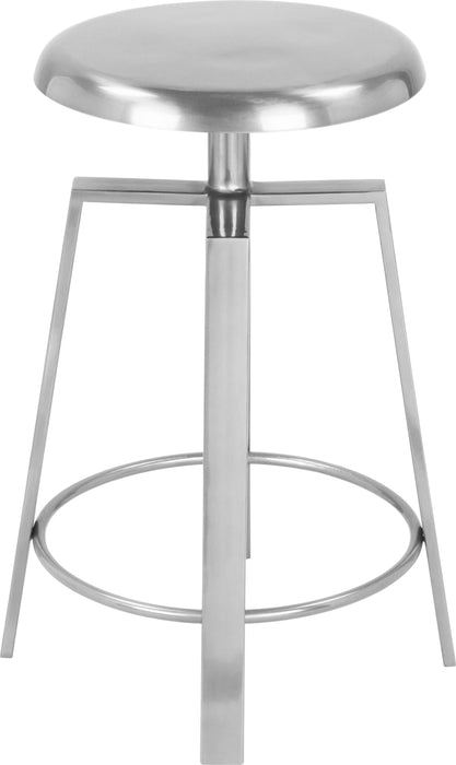 Lang Silver Counter/Bar Stool - Bargain Furniture (Detroit, MI)