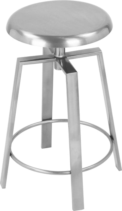 Lang Silver Counter/Bar Stool - Bargain Furniture (Detroit, MI)