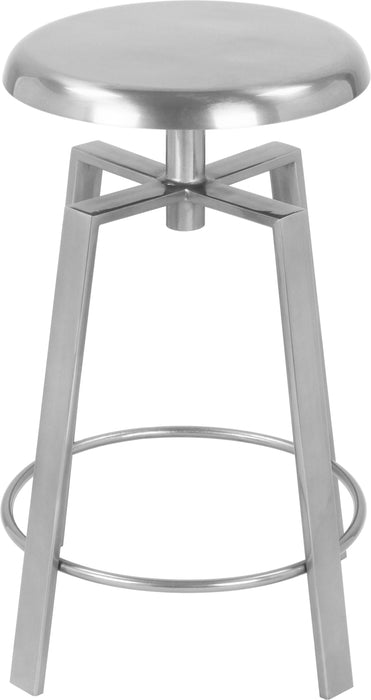 Lang Silver Counter/Bar Stool - Bargain Furniture (Detroit, MI)