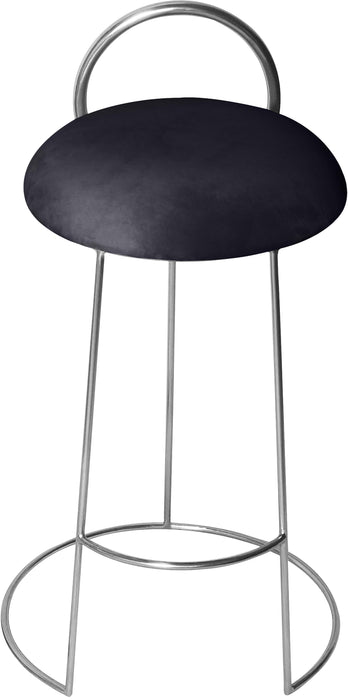 Ring Black Velvet Counter Stool - Bargain Furniture (Detroit, MI)