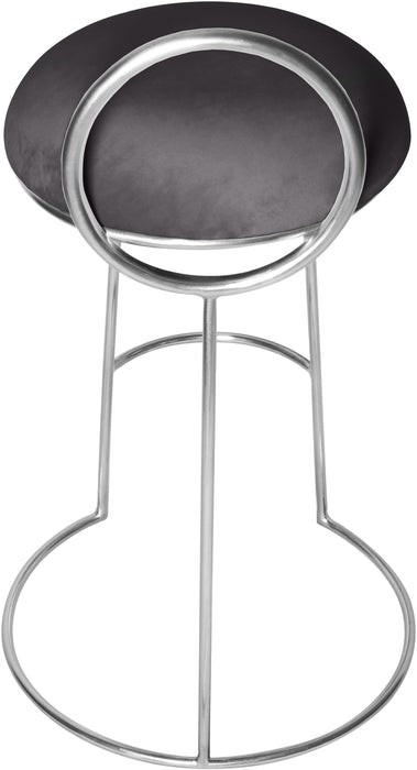 Ring Grey Velvet Counter Stool - Bargain Furniture (Detroit, MI)