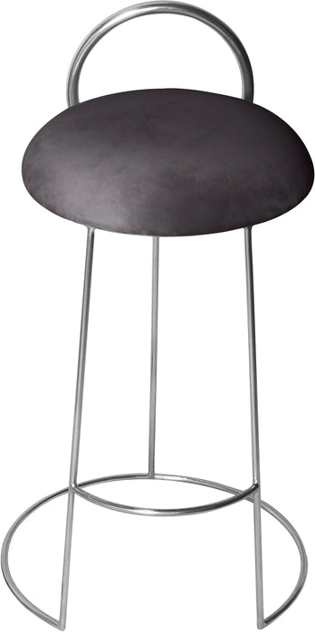 Ring Grey Velvet Counter Stool - Bargain Furniture (Detroit, MI)