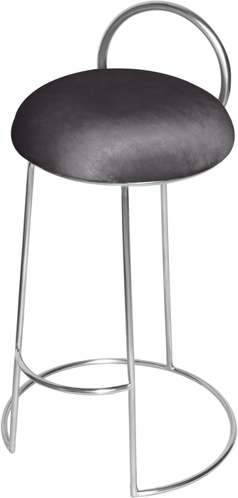 Ring Grey Velvet Counter Stool - Bargain Furniture (Detroit, MI)