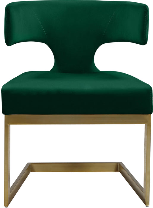 Alexandra Green Velvet Dining Chair - Bargain Furniture (Detroit, MI)