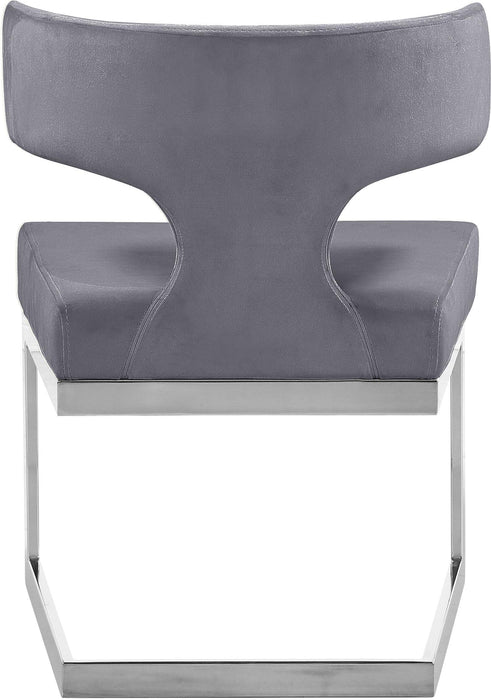 Alexandra Grey Velvet Dining Chair - Bargain Furniture (Detroit, MI)