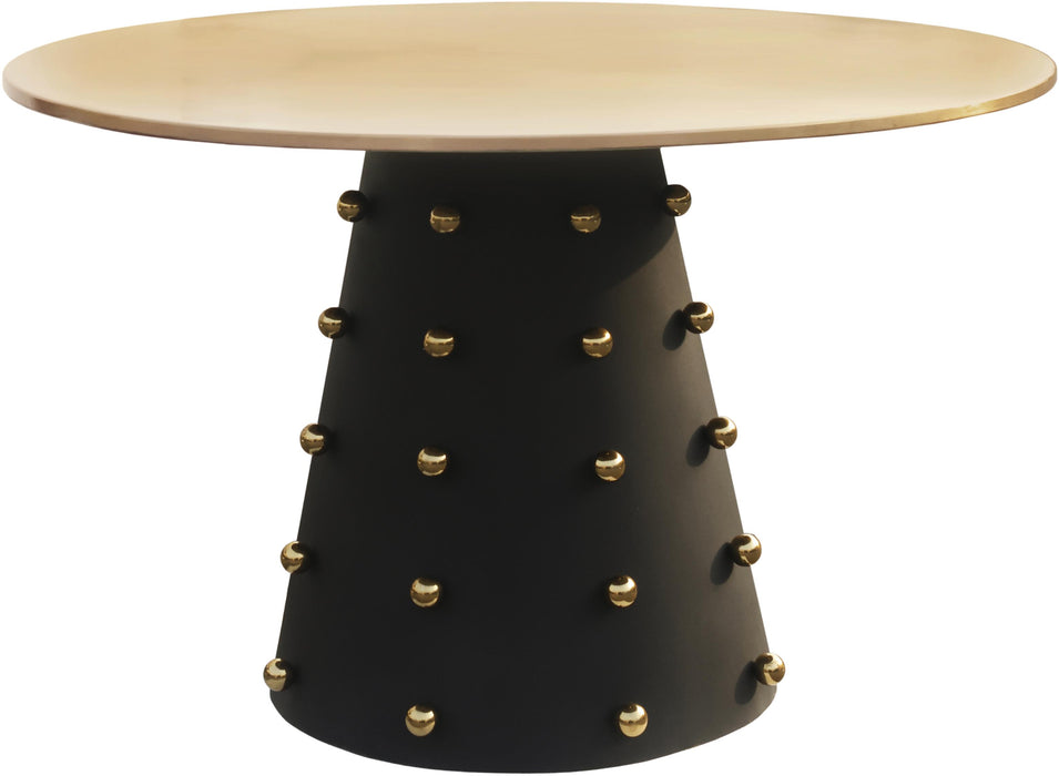 Raven Black / Gold Dining Table - Bargain Furniture (Detroit, MI)
