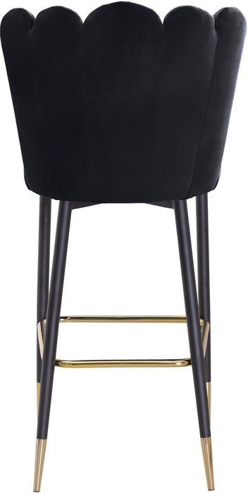 Lily Black Velvet Stool - Bargain Furniture (Detroit, MI)