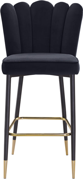Lily Black Velvet Stool - Bargain Furniture (Detroit, MI)