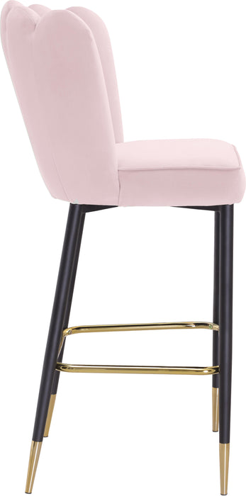 Lily Pink Velvet Stool - Bargain Furniture (Detroit, MI)