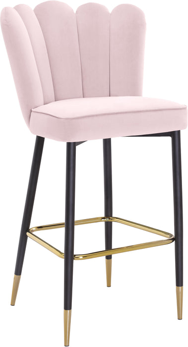 Lily Pink Velvet Stool - Bargain Furniture (Detroit, MI)