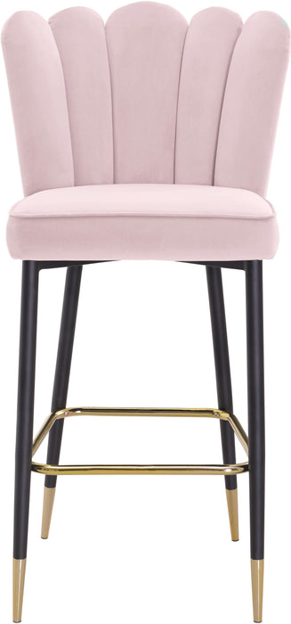 Lily Pink Velvet Stool - Bargain Furniture (Detroit, MI)