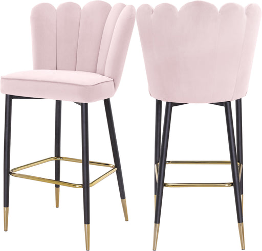 Lily Pink Velvet Stool - Bargain Furniture (Detroit, MI)