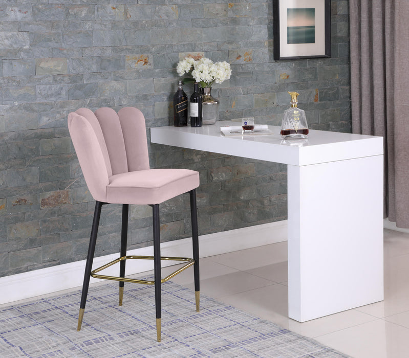 Lily Pink Velvet Stool - Bargain Furniture (Detroit, MI)
