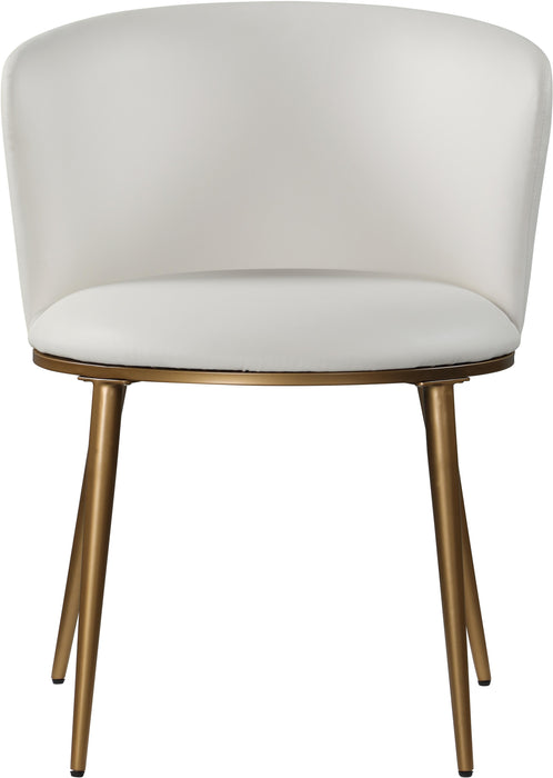 Skylar White Faux Leather Dining Chair - Bargain Furniture (Detroit, MI)