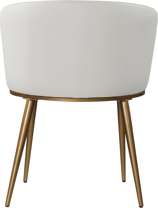Skylar White Faux Leather Dining Chair - Bargain Furniture (Detroit, MI)