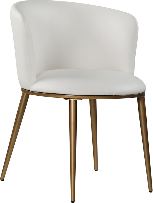 Skylar White Faux Leather Dining Chair - Bargain Furniture (Detroit, MI)