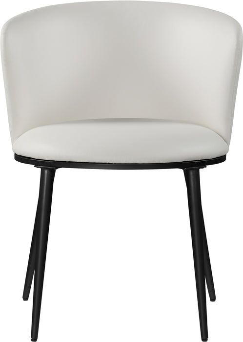 Skylar White Faux Leather Dining Chair - Bargain Furniture (Detroit, MI)