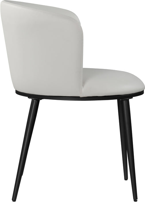 Skylar White Faux Leather Dining Chair - Bargain Furniture (Detroit, MI)