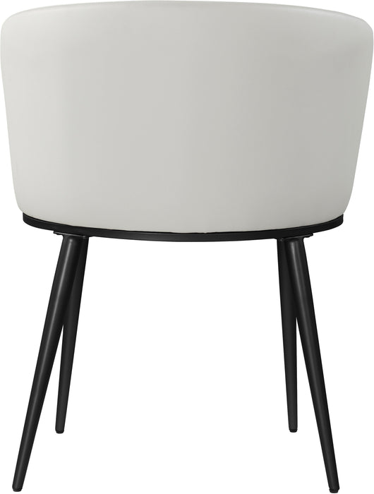 Skylar White Faux Leather Dining Chair - Bargain Furniture (Detroit, MI)