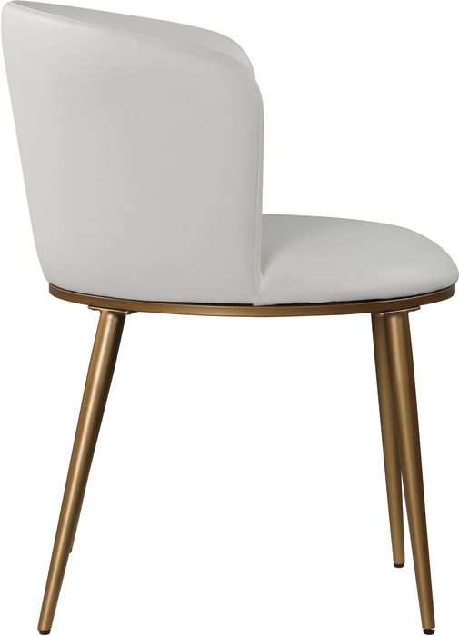 Skylar White Faux Leather Dining Chair - Bargain Furniture (Detroit, MI)