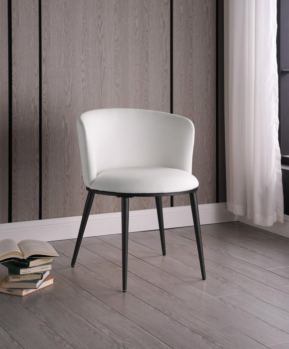 Skylar White Faux Leather Dining Chair - Bargain Furniture (Detroit, MI)