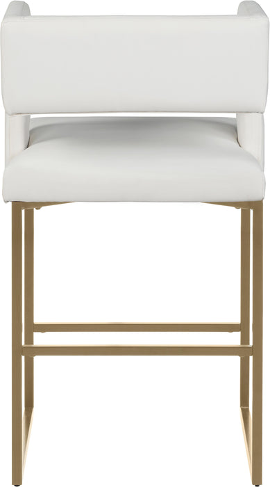 Caleb White Faux Leather Counter Stool - Bargain Furniture (Detroit, MI)