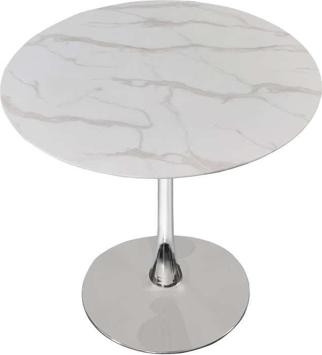 Tulip Chrome Dining Table (3 Boxes) - Bargain Furniture (Detroit, MI)