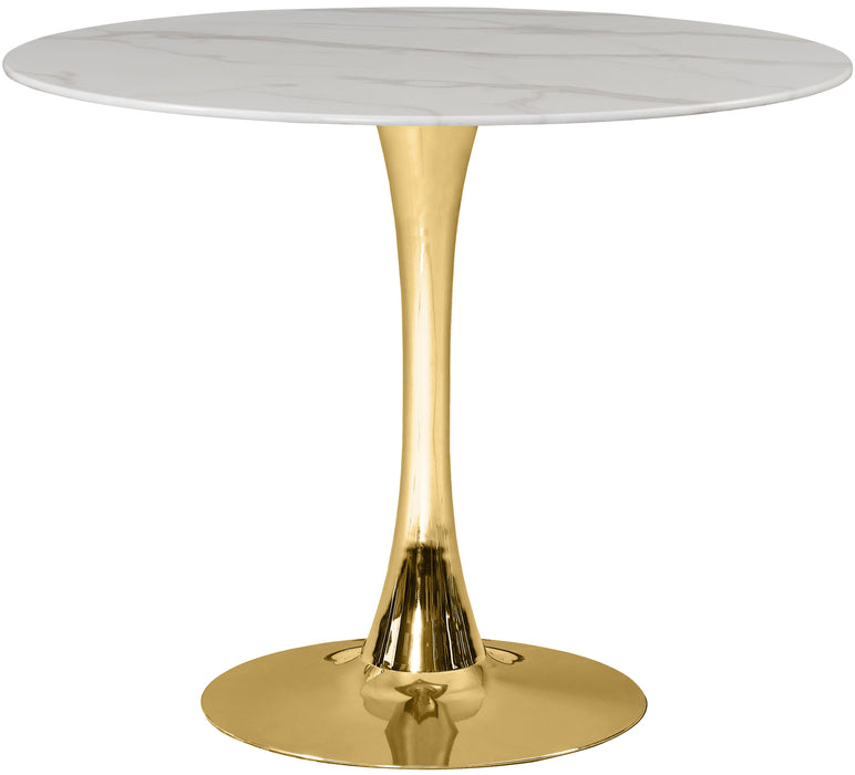 Tulip Gold Dining Table (3 Boxes) - Bargain Furniture (Detroit, MI)